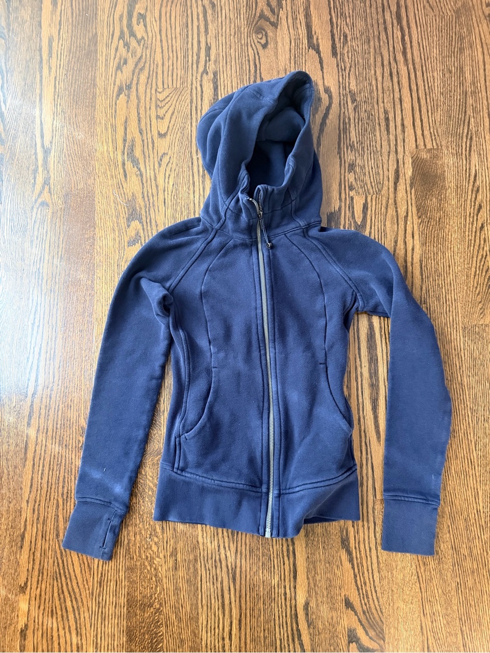 lululemon athletica Womans Navy Hooded Zip Up sweatshirt